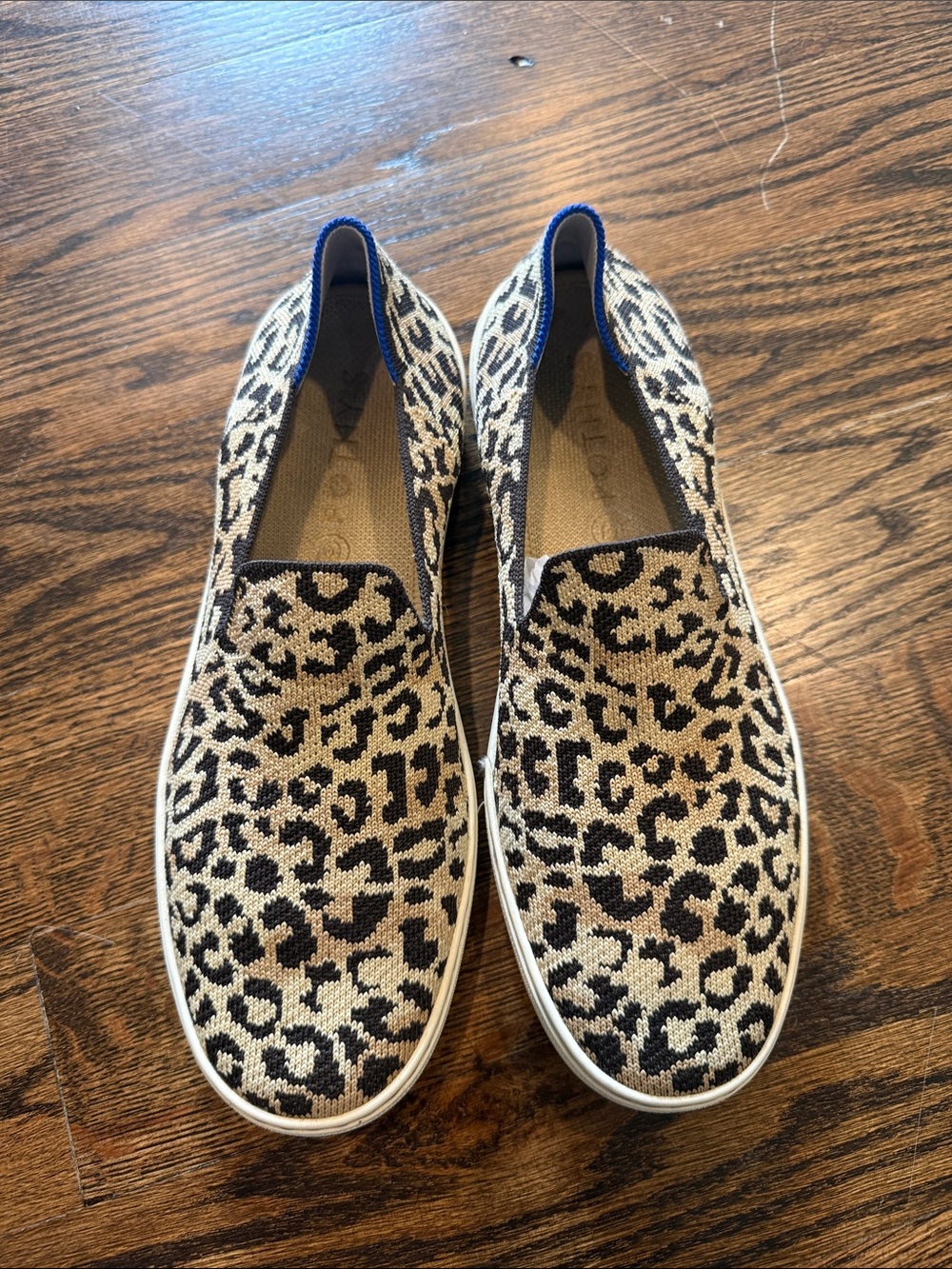 ROTHY’S Camo Cat Leopard Animal Print Slip On Sneakers Women’s Size 10